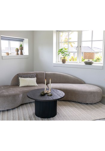 HOUSE NORDIC Sofa med 2 puder, chenille, natur, HN1256