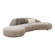 HOUSE NORDIC Sofa med 2 puder, chenille, natur, HN1256