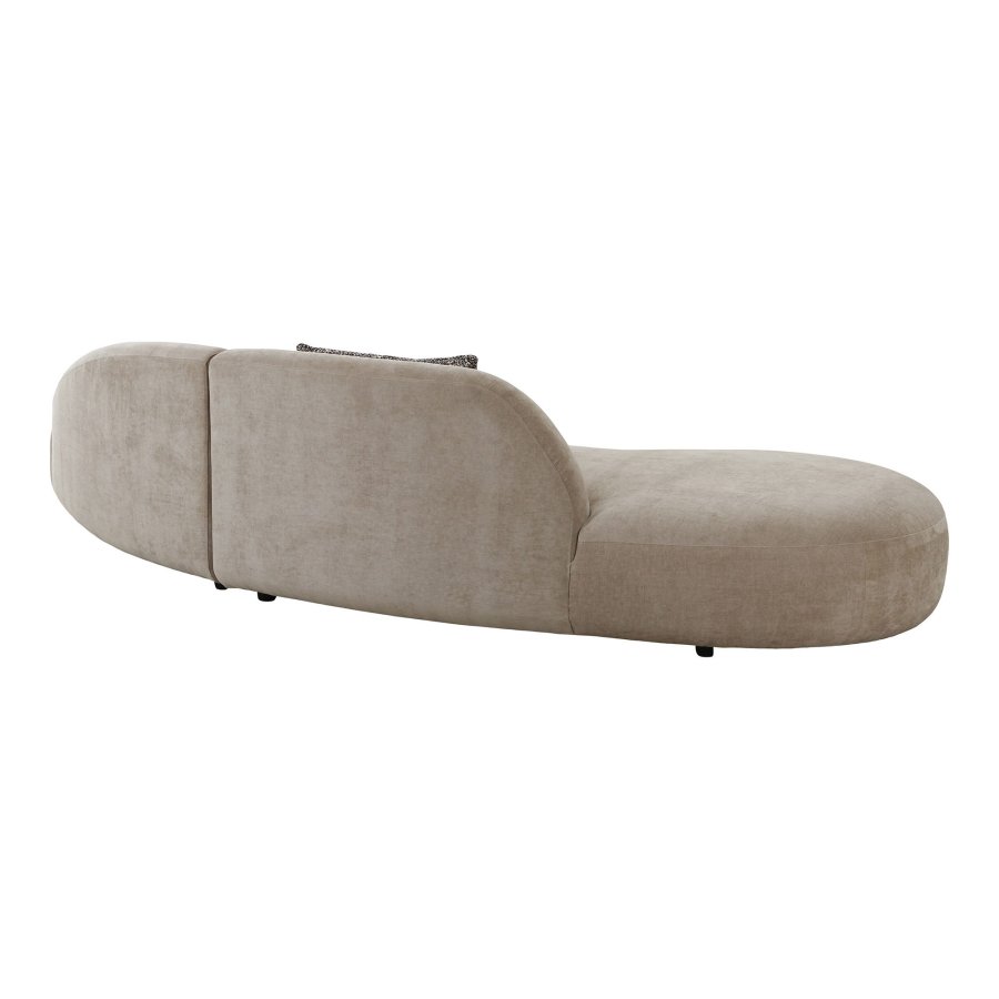 HOUSE NORDIC Sofa med 2 puder, chenille, natur, HN1256