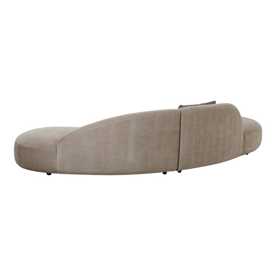 HOUSE NORDIC Sofa med 2 puder, chenille, natur, HN1256