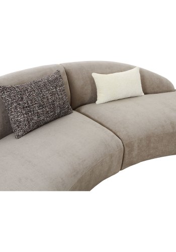 HOUSE NORDIC Sofa med 2 puder, chenille, natur, HN1256