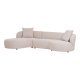 HOUSE NORDIC  Kingston Sofa - Sofa med 2 puder, venstrevendt, natur, HN1295