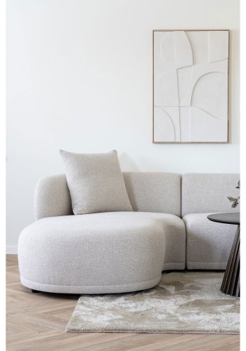 HOUSE NORDIC  Kingston Sofa - Sofa med 2 puder, venstrevendt, natur, HN1295