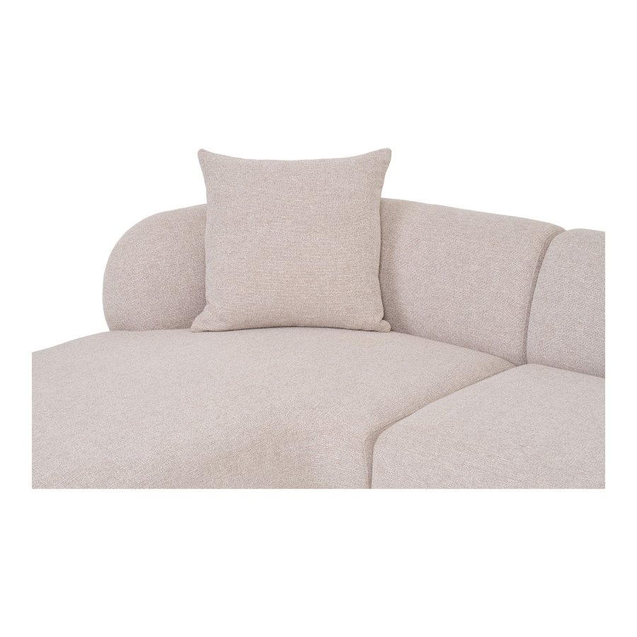 HOUSE NORDIC  Kingston Sofa - Sofa med 2 puder, venstrevendt, natur, HN1295