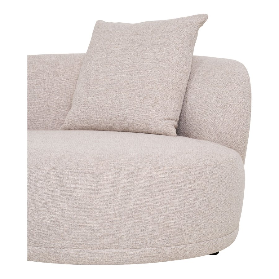 HOUSE NORDIC  Kingston Sofa - Sofa med 2 puder, venstrevendt, natur, HN1295