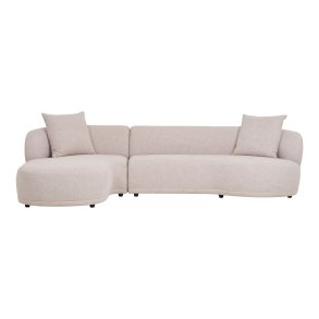 HOUSE NORDIC  Kingston Sofa - Sofa med 2 puder, venstrevendt, natur, HN1295