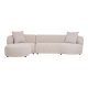 HOUSE NORDIC  Kingston Sofa - Sofa med 2 puder, venstrevendt, natur, HN1295