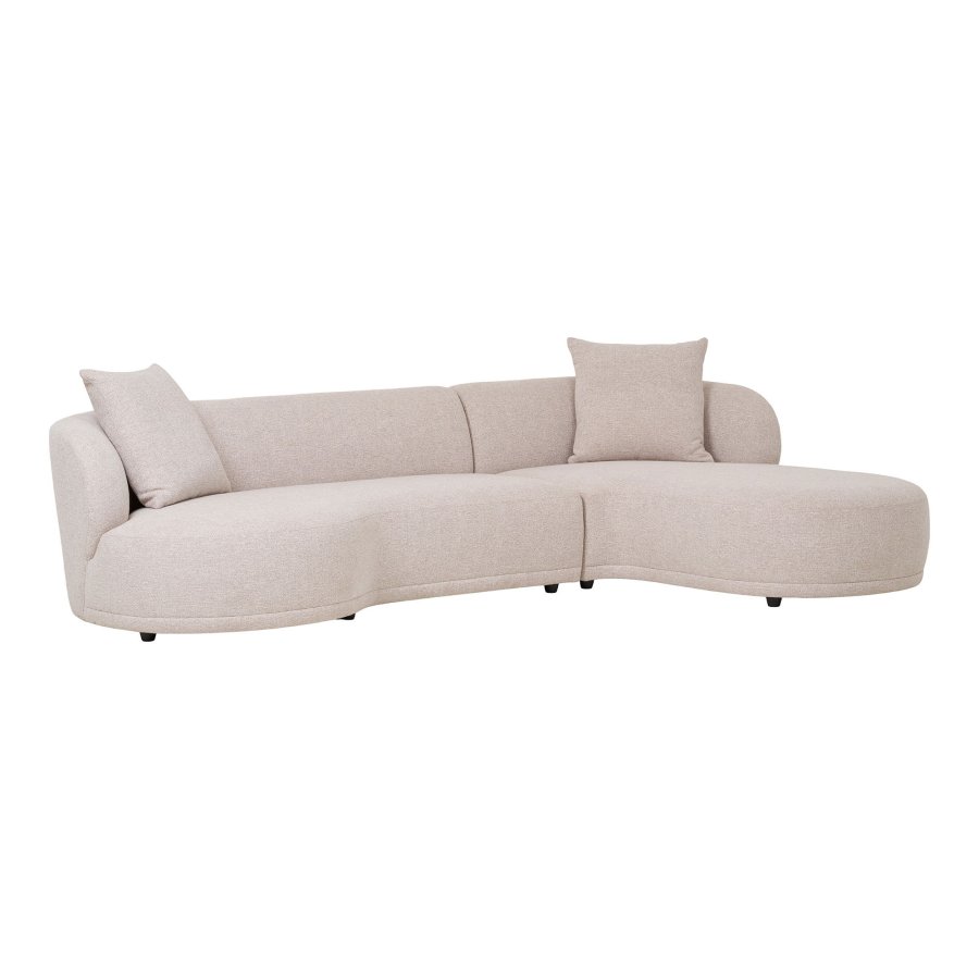 HOUSE NORDIC  Kingston Sofa - Sofa med 2 puder, hjrevendt, natur, HN1295