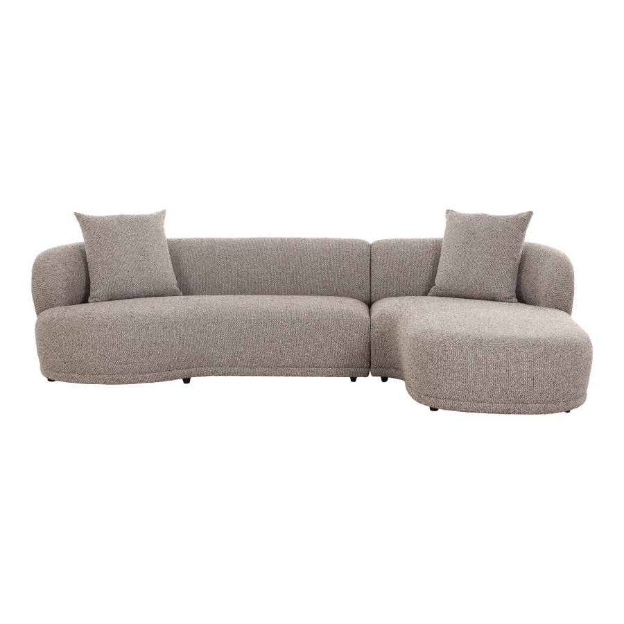 HOUSE NORDIC  Kingston Sofa - Sofa med 2 puder, hjrevendt, brun, HN1299