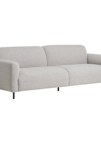HOUSE NORDIC Salvador 3 pers. sofa - lysegr bouclé polyester stof og sort stl