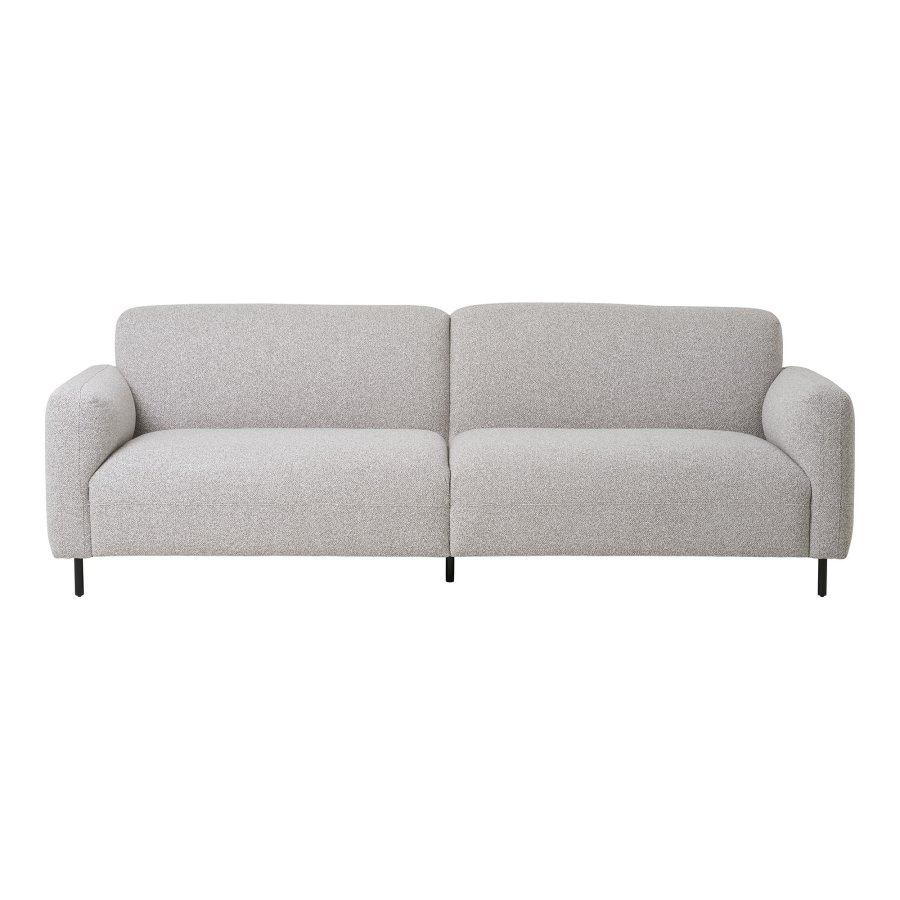 HOUSE NORDIC Salvador 3 pers. sofa - lysegr bouclé polyester stof og sort stl