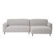 HOUSE NORDIC Salvador loungesofa, m. hjre chaiselong - lysegr bouclé polyester stof og sort