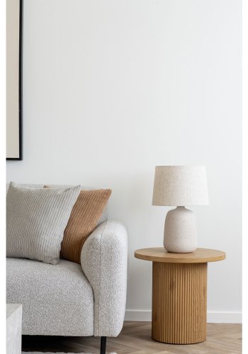 HOUSE NORDIC Salvador loungesofa, m. venstre chaiselong - lysegr bouclé polyester stof og sort