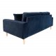 HOUSE NORDIC Lido 2,5 pers sofa - mrkebl velour og natur tr