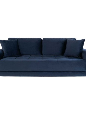 HOUSE NORDIC Lido 2,5 pers sofa - mrkebl velour og natur tr