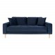 HOUSE NORDIC Lido 2,5 pers sofa - mrkebl velour og natur tr