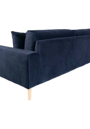 HOUSE NORDIC Lido 3 pers sofa - mrkebl velour og natur tr