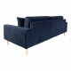 HOUSE NORDIC Lido 3 pers sofa - mrkebl velour og natur tr