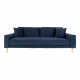 HOUSE NORDIC Lido 3 pers sofa - mrkebl velour og natur tr