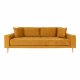 HOUSE NORDIC Lido 3 pers sofa - sennepsgul velour og natur tr