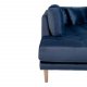 HOUSE NORDIC Lido U-sofa ben Ende, m. hjre chaiselong - mrkebl velour og natur tr