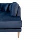 HOUSE NORDIC Lido U-sofa ben Ende, m. venstre chaiselong - mrkebl velour og natur tr