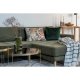 HOUSE NORDIC Lido loungesofa, hjre chaiselong, m. 4 puder - olivengrn polyester og egetr