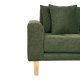 HOUSE NORDIC Lido loungesofa, hjre chaiselong, m. 4 puder - olivengrn polyester og egetr
