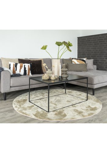 HOUSE NORDIC Lido loungesofa, hjre chaiselong, m. 4 puder - stone polyester og sort tr