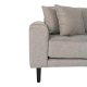 HOUSE NORDIC Lido loungesofa, hjre chaiselong, m. 4 puder - stone polyester og sort tr