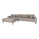 HOUSE NORDIC Lido loungesofa, venstre chaiselong, m. 4 puder - stone polyester og sort tr