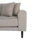 HOUSE NORDIC Lido loungesofa, venstre chaiselong, m. 4 puder - stone polyester og sort tr