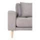 HOUSE NORDIC Lido loungesofa, hjre chaiselong, m. 4 puder - lysegr polyester og natur bg