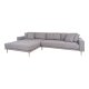 HOUSE NORDIC Lido loungesofa, venstre chaiselong, m. 4 puder - lysegr polyester og natur bg