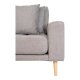 HOUSE NORDIC Lido loungesofa, venstre chaiselong, m. 4 puder - lysegr polyester og natur bg
