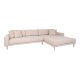 HOUSE NORDIC Lido loungesofa, hjre chaiselong, m. 4 puder - sand polyester og natur bg
