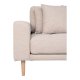 HOUSE NORDIC Lido loungesofa, hjre chaiselong, m. 4 puder - sand polyester og natur bg