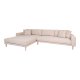 HOUSE NORDIC Lido loungesofa, venstre chaiselong, m. 4 puder - sand polyester og natur bg