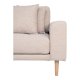 HOUSE NORDIC Lido loungesofa, venstre chaiselong, m. 4 puder - sand polyester og natur bg