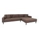 HOUSE NORDIC Lido loungesofa, hjre chaiselong, m. 4 puder - brun polyester og natur bg