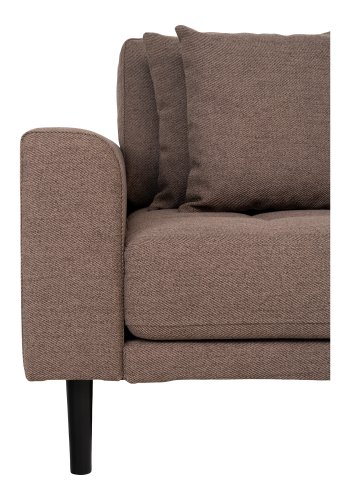 HOUSE NORDIC Lido loungesofa, hjre chaiselong, m. 4 puder - brun polyester og natur bg