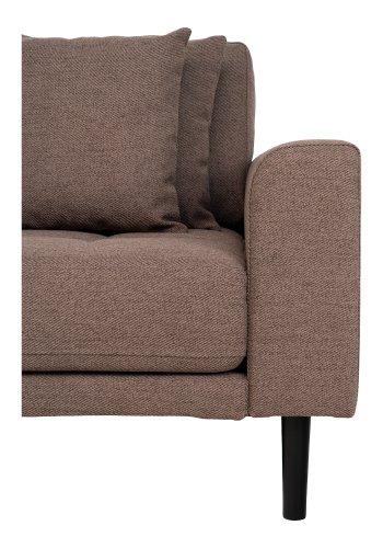 HOUSE NORDIC Lido loungesofa, venstre chaiselong, m. 4 puder - brun polyester og natur bg