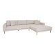 HOUSE NORDIC  Lido Lounge Sofa - Lounge Sofa, hjrevendt i beige meleret med fire puder og natur trben, HN1015