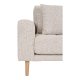 HOUSE NORDIC  Lido Lounge Sofa - Lounge Sofa, hjrevendt i beige meleret med fire puder og natur trben, HN1015