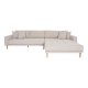 HOUSE NORDIC  Lido Lounge Sofa - Lounge Sofa, hjrevendt i beige meleret med fire puder og natur trben, HN1015