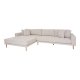 HOUSE NORDIC  Lido Lounge Sofa - Lounge Sofa, venstrevendt i beige meleret med fire puder og natur trben, HN1015