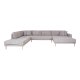 HOUSE NORDIC  Lido U-Sofa ben Ende - U-Sofa ben Ende, hjrevendt i lysegr med fire puder og natur trben, HN1040
