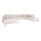HOUSE NORDIC  Lido U-Sofa Open End - U-Sofa ben Ende, venstrevendt i sand med fire puder og natur trben, HN1050