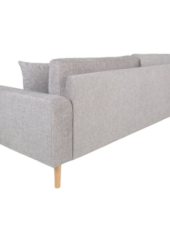 HOUSE NORDIC  Lido 3 Personers Sofa - 3 Personers Sofa, lysegr med to puder og natur trben, HN1040