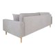 HOUSE NORDIC  Lido 3 Personers Sofa - 3 Personers Sofa, lysegr med to puder og natur trben, HN1040